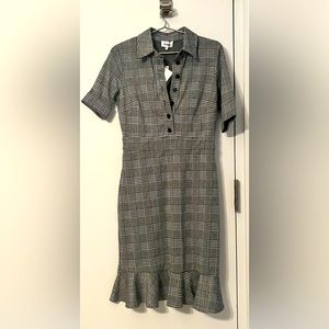 Gray checkered dress